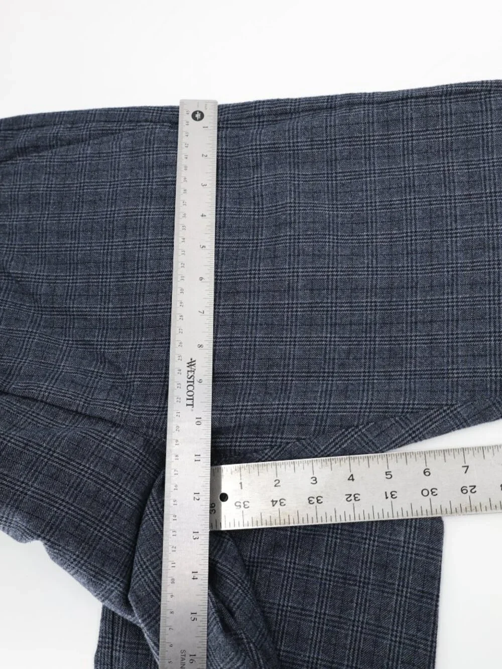 NWT J Crew 484 Pants Mens 32 L32 Slim Fit Brushed Twill Plaid Stretch Flat Front